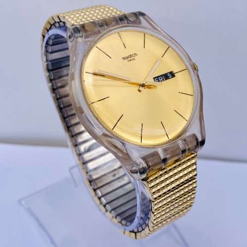 *SWATCH GOLD MENS DRESS WATCH* R1 BIDS!
