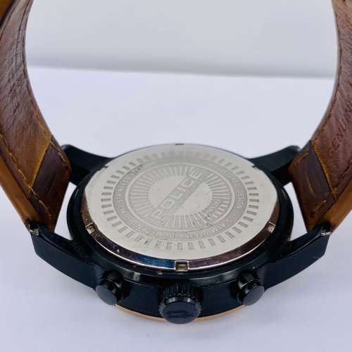 *POLICE MENS BLACK ROSE GOLD  CHRONOGRAPH* R1 BIDS!!!