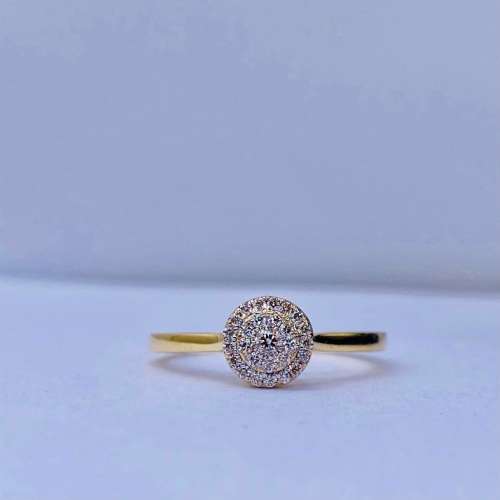 *DIAMOND HALO CLUSTER RING - BEAUTIFUL* R1 BIDS