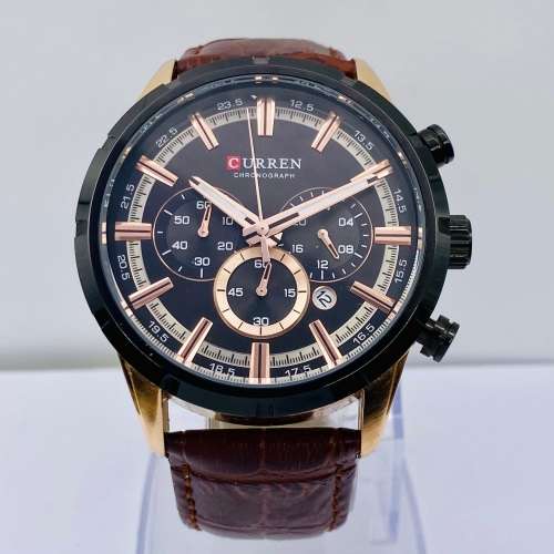 *CURREN ROSE GOLD MENS CHRONOGRAPH WATCH* R1 BIDS!!!