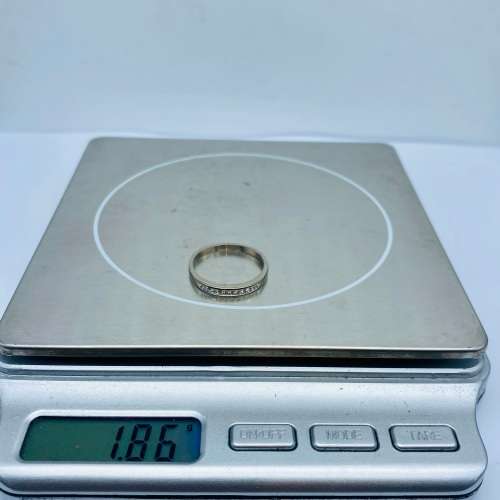 *BEAUTIFUL WHITE GOLD DIAMOND ETERNITY RING* R1 BIDS