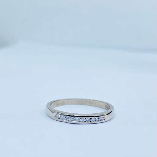 *BEAUTIFUL WHITE GOLD DIAMOND ETERNITY RING* R1 BIDS