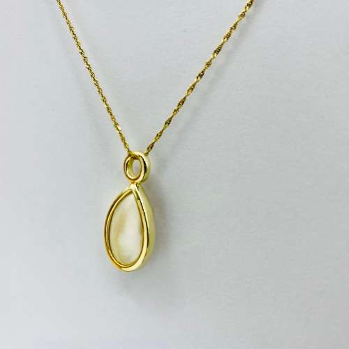 *YELLOW GOLD PEAR SHAPE PEARL PENDANT* R1 BIDS!