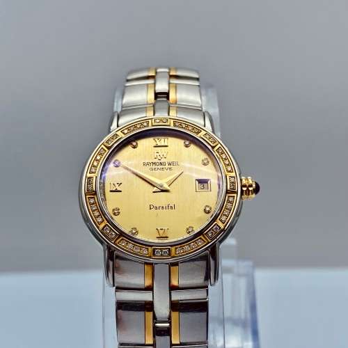 *18CT DIAMOND RAYMOND WEIL PARSIFAL WATCH* DIAMOND DIAL & BEZEL!