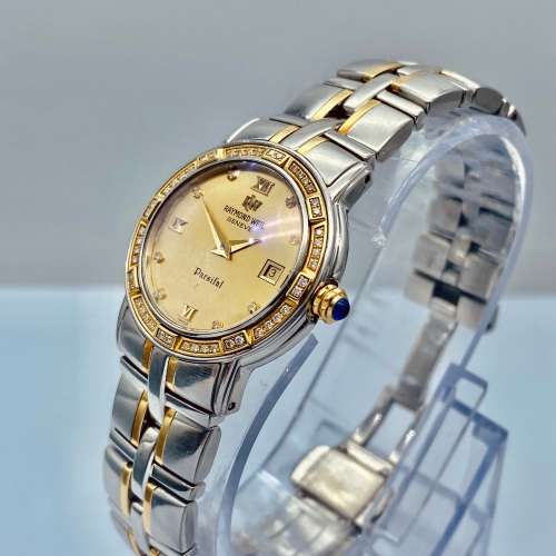 *18CT DIAMOND RAYMOND WEIL PARSIFAL WATCH* DIAMOND DIAL & BEZEL!