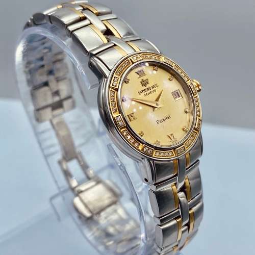 *18CT DIAMOND RAYMOND WEIL PARSIFAL WATCH* DIAMOND DIAL & BEZEL!