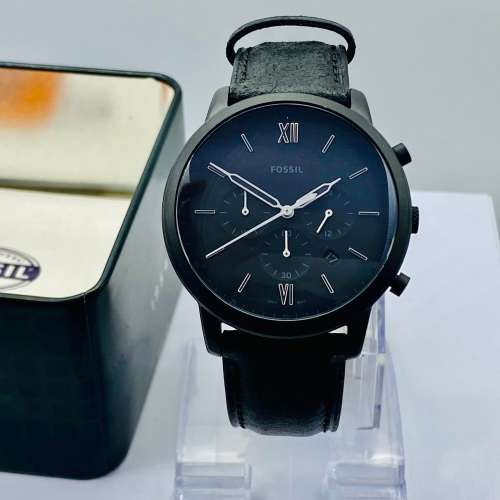 *FOSSIL NEUTRA BLACK CHRONOGRAPH MENS WATCH* R1 BIDS!!!