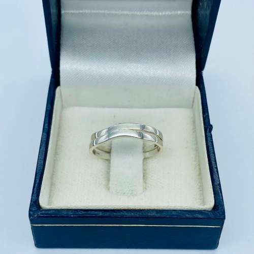 *DUAL SOLID SILVER BANDS - LOT OF 2!!!*