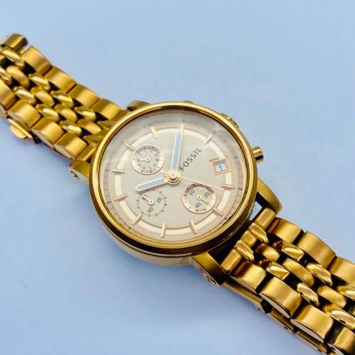 *FOSSIL ROSE GOLD LADIES CHRONOGRAPH WATCH* R1 BIDS!