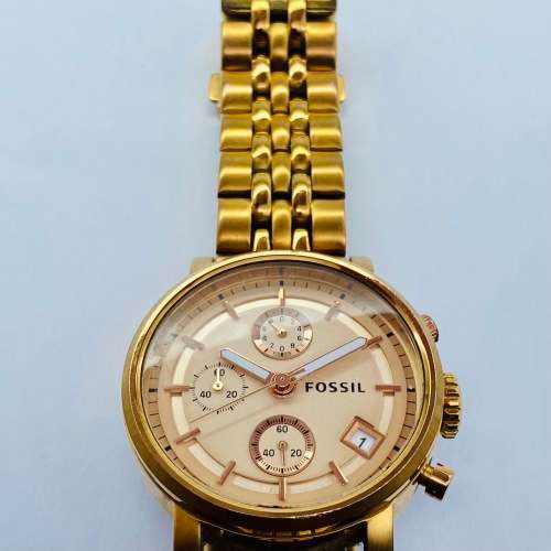 *FOSSIL ROSE GOLD LADIES CHRONOGRAPH WATCH* R1 BIDS!