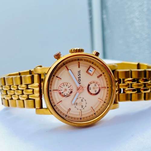 *FOSSIL ROSE GOLD LADIES CHRONOGRAPH WATCH* R1 BIDS!