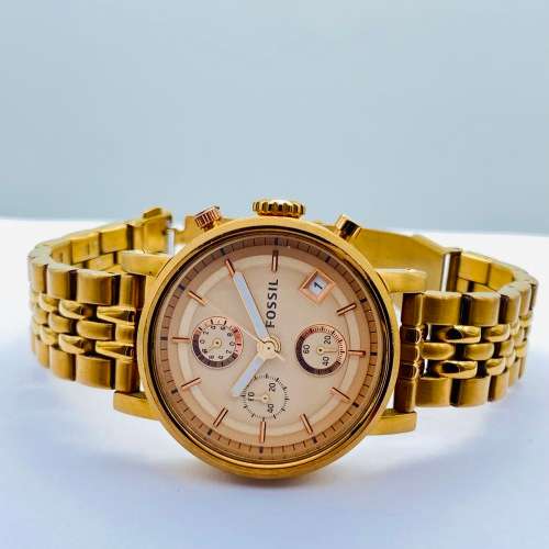 *FOSSIL ROSE GOLD LADIES CHRONOGRAPH WATCH* R1 BIDS!