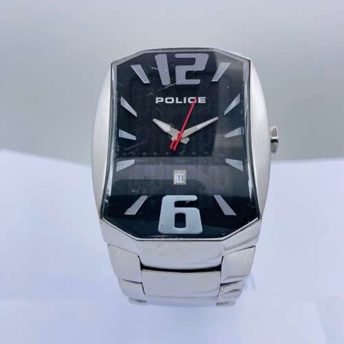 *POLICE EMBLEM STEEL MENS DRESS WATCH*R1 BIDS