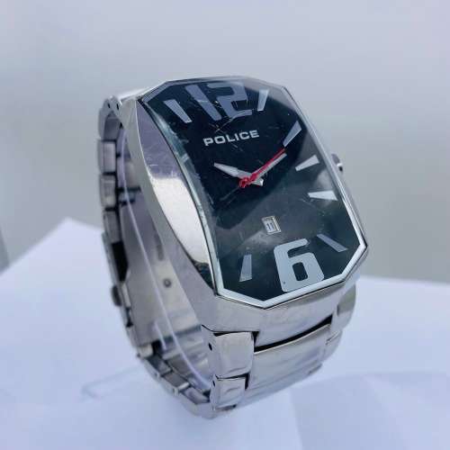 *POLICE EMBLEM STEEL MENS DRESS WATCH*R1 BIDS