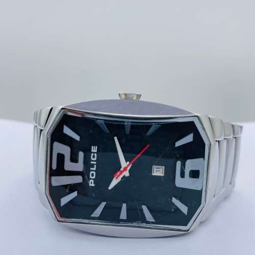 *POLICE EMBLEM STEEL MENS DRESS WATCH*R1 BIDS