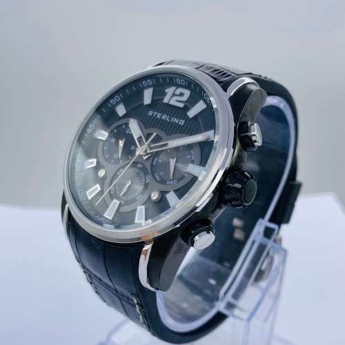 *STERLING BLACKOUT CHRONOGRAPH MENS WATCH* NEW!