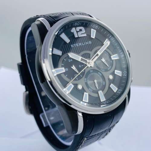 *STERLING BLACKOUT CHRONOGRAPH MENS WATCH* NEW!