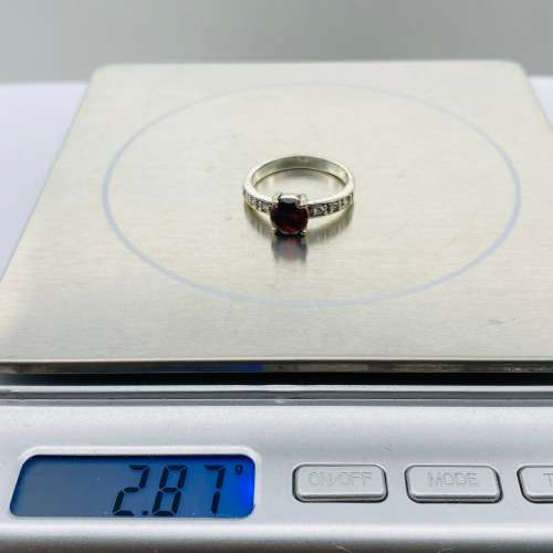 *STUNNING ETERNITY SOLITAIRE RUBY CUBIC RING* R1 BIDS!!!