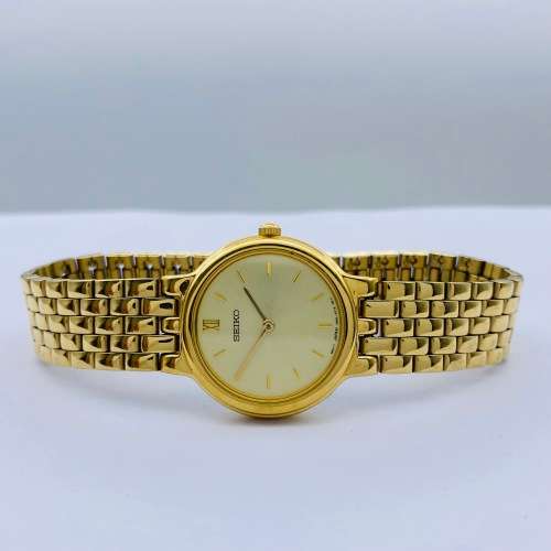 *SEIKO LUXURY LADIES GOLD DRESS WATCH*R1 BIDS!