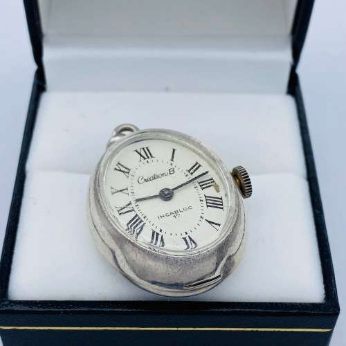 *CREATION B SOLID SILVER LADIES POCKETWATCH* R1 BIDS!!!