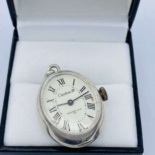 *CREATION B SOLID SILVER LADIES POCKETWATCH* R1 BIDS!!!