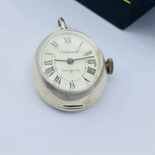 *CREATION B SOLID SILVER LADIES POCKETWATCH* R1 BIDS!!!