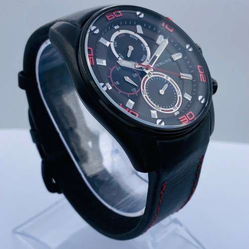 *STERLING RED CARRERA CHRONOGRAPH MENS WATCH* STUNNING WATCH!