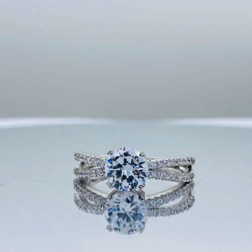 *STUNNING CZ SOLITAIRE ETERNITY RING* R1 BIDS!!!