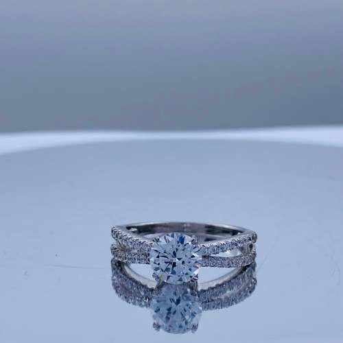 *STUNNING CZ SOLITAIRE ETERNITY RING* R1 BIDS!!!