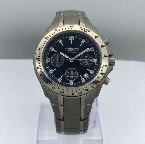 *STERLING DRIVERS CHRONOGRAPH MENS WATCH* R1 BIDS!