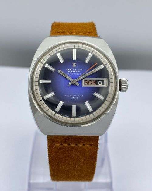 *DELFIN EDOX AUTOMATIC ACAPULCO 202 SWISS WATCH* PHENOMENAL!