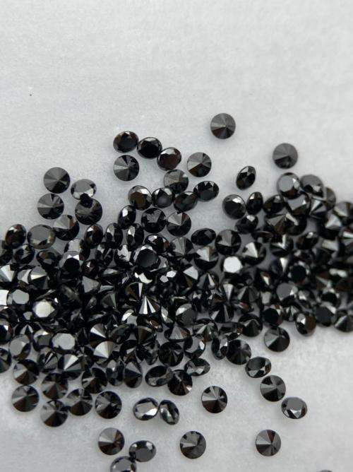 *10 x 0.01CT ROUNT CUT JET BLACK MOISSANITE* BID FOR LOT!