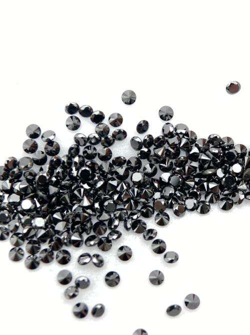 *10 x 0.01CT ROUNT CUT JET BLACK MOISSANITE* BID FOR LOT!
