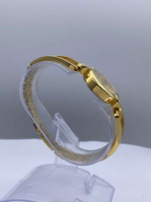 *LATAN DAINTY GOLD & CRYSTAL DRESS WATCH* R1 BIDS!