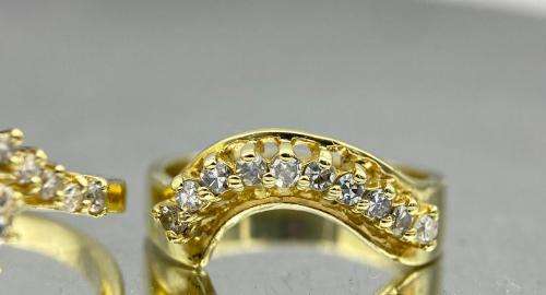 *18CT H VS DIAMOND WEDDING RING SET* 2 RINGS!