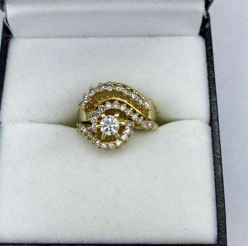 *18CT H VS DIAMOND WEDDING RING SET* 2 RINGS!