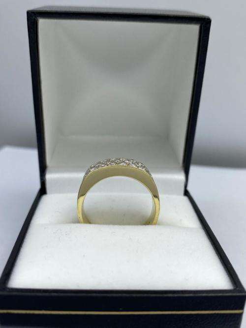 *INVESTMENT 1CT DIAMOND PAVE CLUSTER RING - 18K GOLD!* R1 BIDS!
