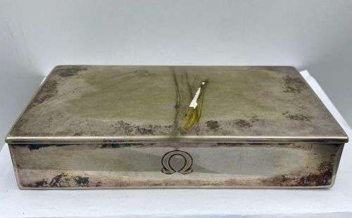 ***OMEGA SILVER SWISS JEWELLERY BOX***R1 BIDS