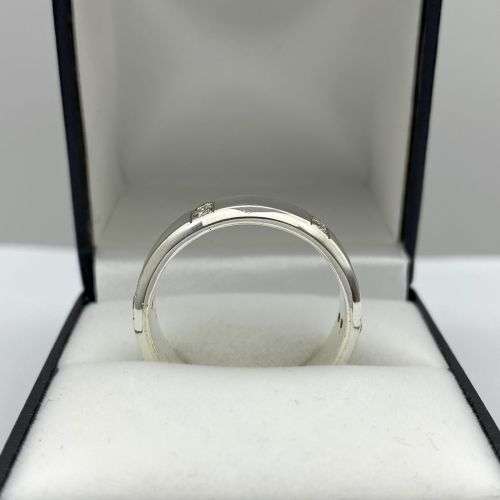 *LUXURY MENS DIAMOND & SILVER ETERNITY CHANNEL RING* R1 BIDS!!!