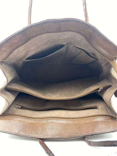 *DESIGNER OSTRICH LEATHER BROWN LADIES HANDBAG* R1 BIDS!
