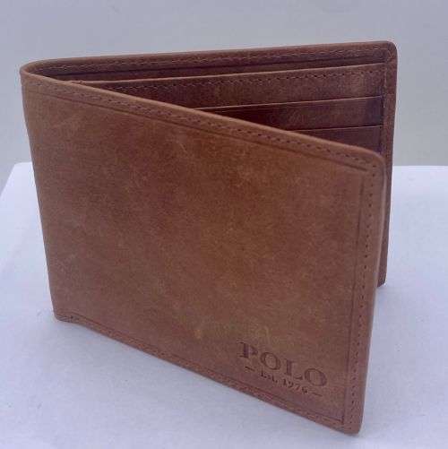 *POLO LUXURY GENUINE LEATHER BIFOLD WALLET* R1 BIDS!