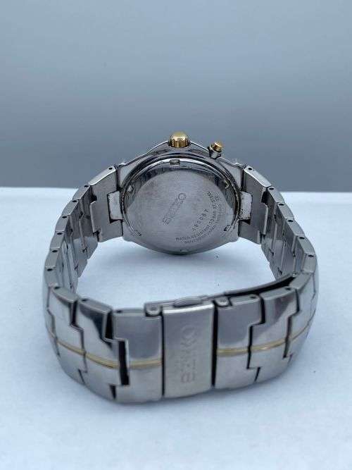 ***SEIKO KINETIC TWO-TONE MENS CLASSIC DRESS WATCH*** R1 BIDS!
