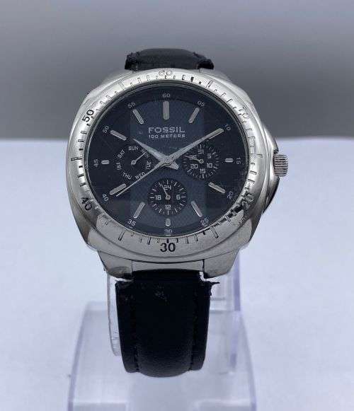 ***FOSSIL MENS CARBON CHRONOGRAPH SPORTS WATCH*** R1 BIDS!