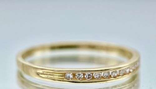 ***STUNNING YELLOW GOLD DIAMOND ETERNITY RING*** R1 BIDS!