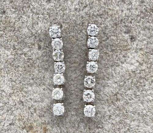 ***BEAUTIFUL 1.00CT DIAMOND TENNIS DROP 18K EARRINGS and RING SET***