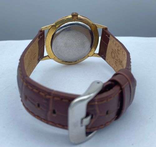 SWISS CORNAVIN 17 RUBIES MENS GOLD DRESS WATCH R1 BIDS!