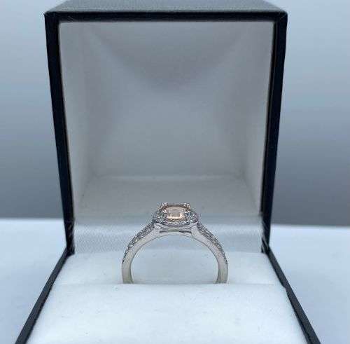 ***LUXURY PINK CZ HALO SPLIT SHANK RING*** R1 BIDS!!!