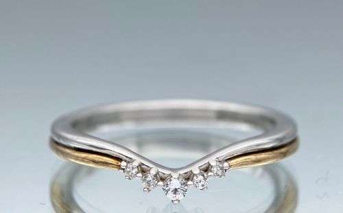 ***9K ROSE GOLD & SILVER DUAL DIAMOND TRINITY RING*** R1 BIDS!