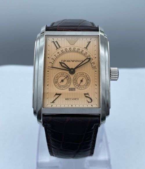 ***LUXURY EMPORIO ARMANI AUTOMATIC CALENDAR CHRONO*** R1 BIDS!