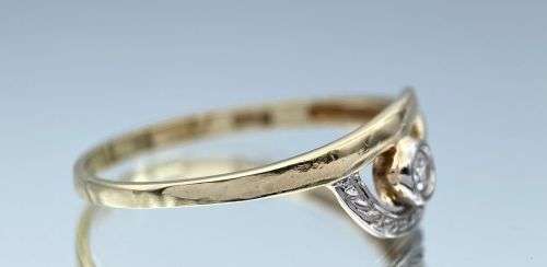 ***SOLID YELLOW GOLD DIAMOND VORTEX RING*** R1 BIDS!